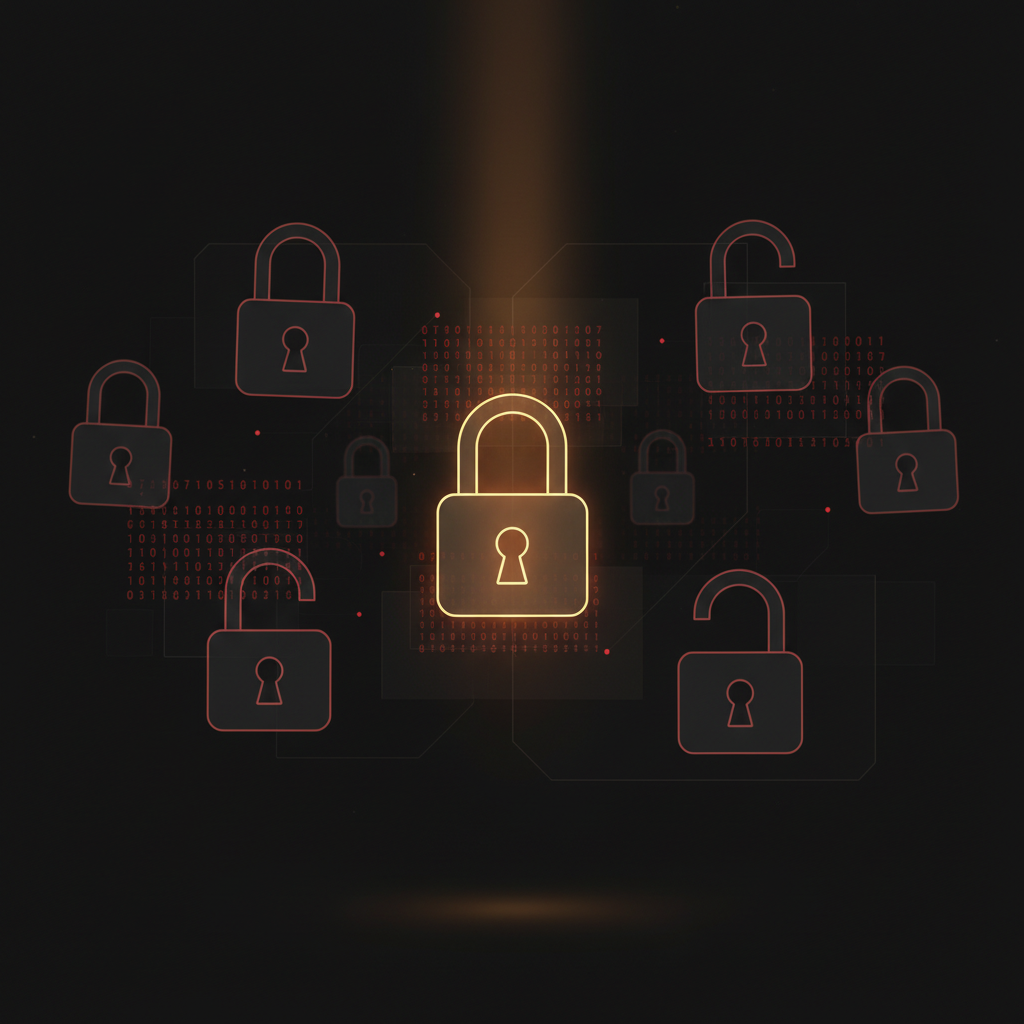 Conceptual view of a multi-level locking system for digital accounts