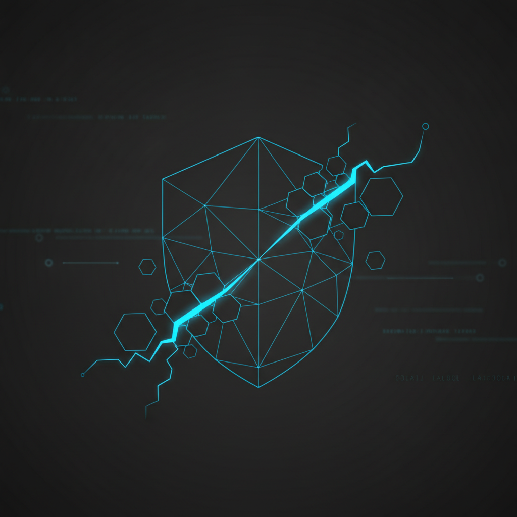 Symbolic view of light pulses traversing a dark network, evoking unusual activity