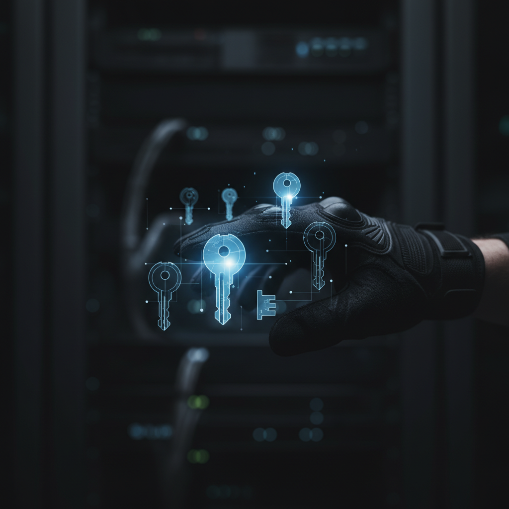 Interface de terminal affichant des codes de sécurité et des protocoles de chiffrement